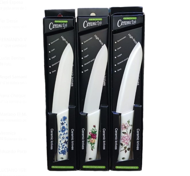 Cuchillo ceramica mango ceramic 6" yw2263