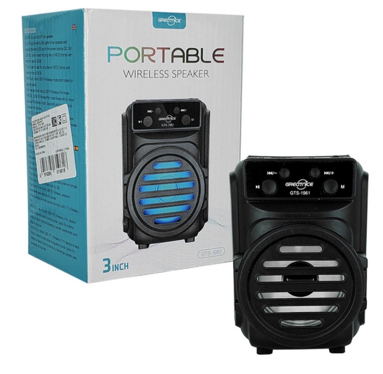 Parlante 3 pulg portatil led