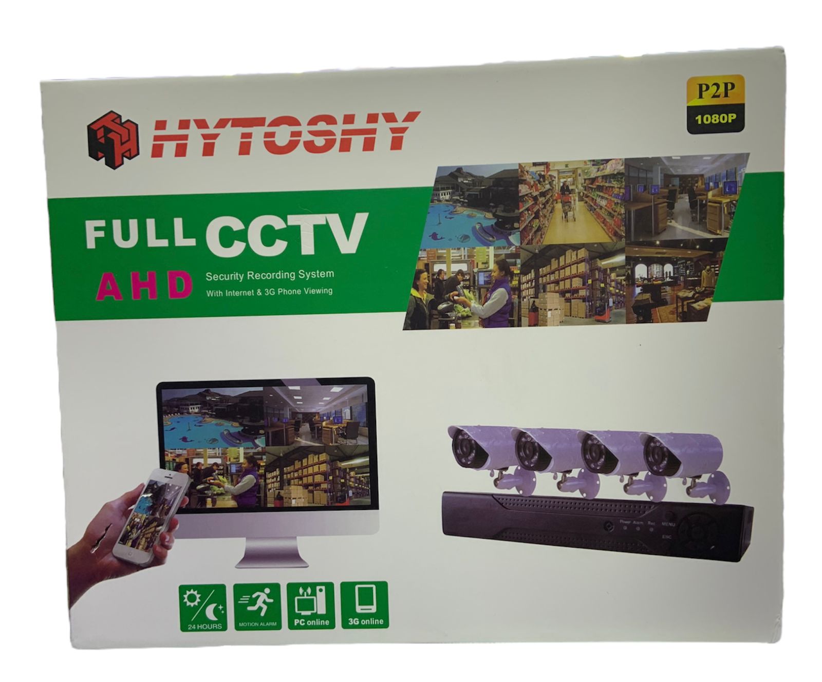 Kit camaras x4 hytoshy ahd cctv