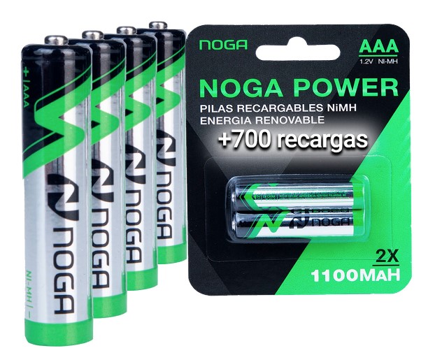 Pila recargable noga aaa 1.100 blister x2pcs