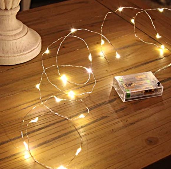 Alambre led pila aa 3mtr. luz calida !