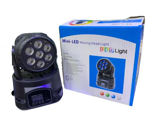 Luces cabezal 7 led dj programable